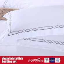 Chaîne Twist Stitch Literie Classique Design Hôtel Lin